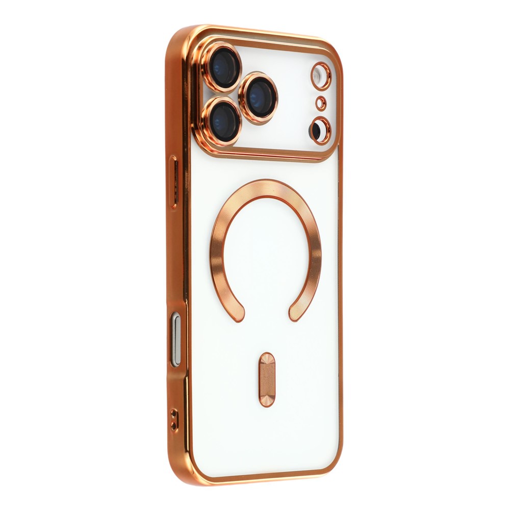  iPhone 17 Pro Max Skal MagSafe Electroplated TPU Roséguld - Teknikhallen.se