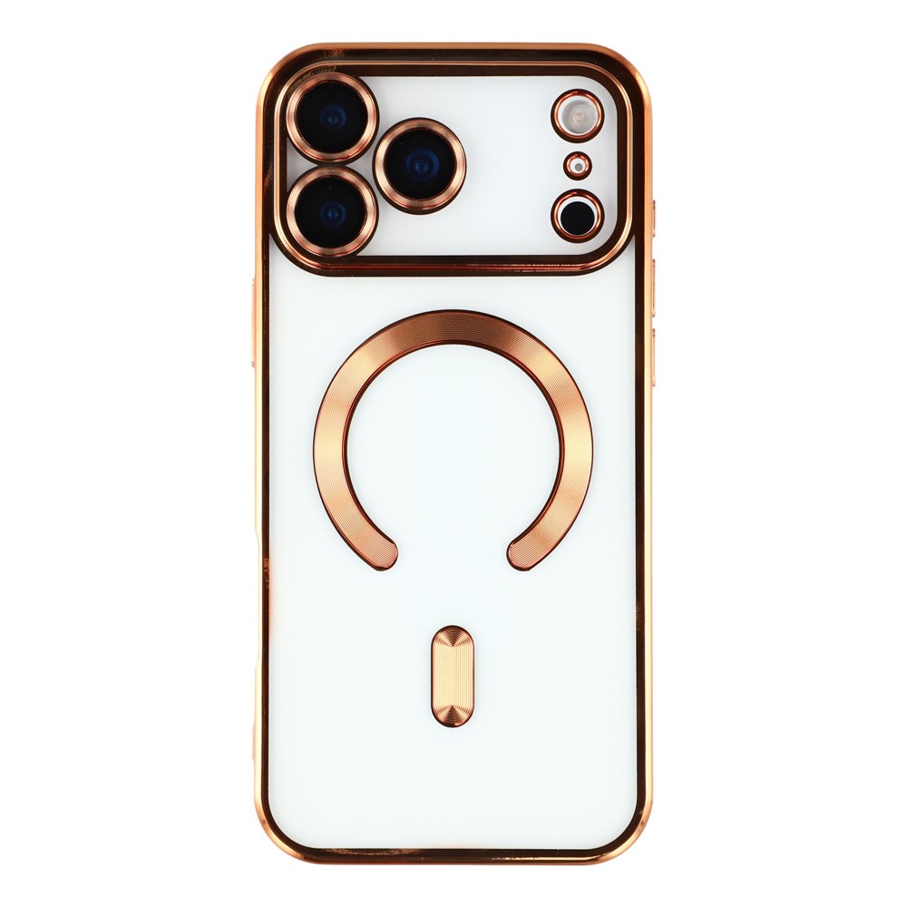  iPhone 17 Pro Max Skal MagSafe Electroplated TPU Roséguld - Teknikhallen.se