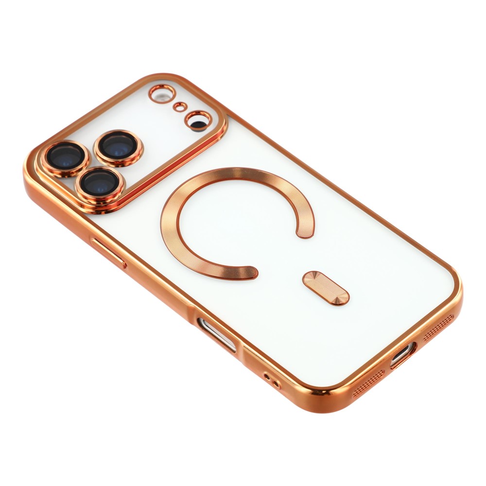  iPhone 17 Pro Max Skal MagSafe Electroplated TPU Roséguld - Teknikhallen.se