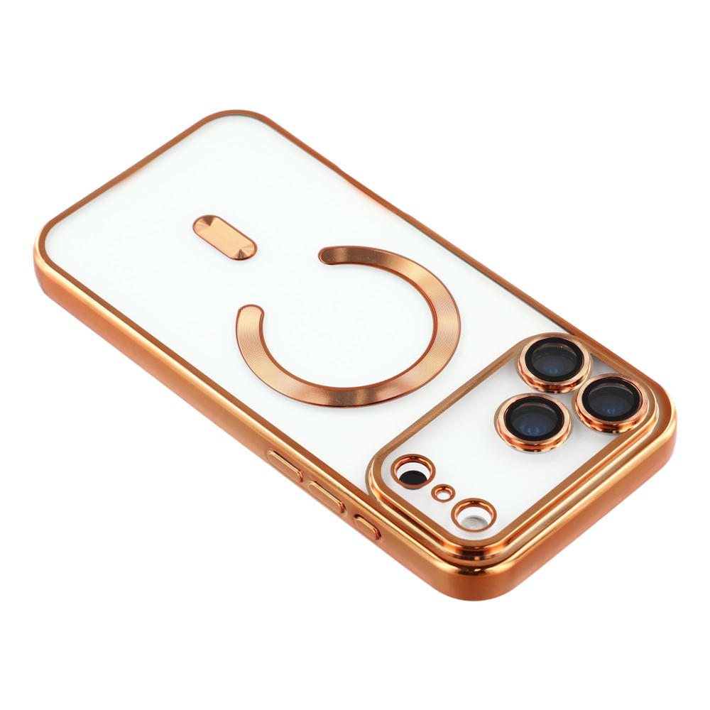  iPhone 17 Pro Max Skal MagSafe Electroplated TPU Roséguld - Teknikhallen.se