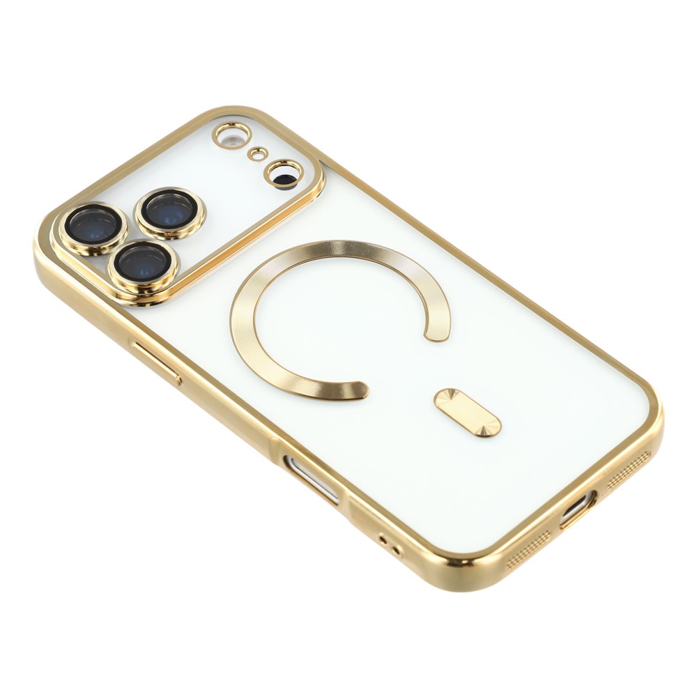  iPhone 17 Pro Max Skal MagSafe Electroplated TPU Guld - Teknikhallen.se