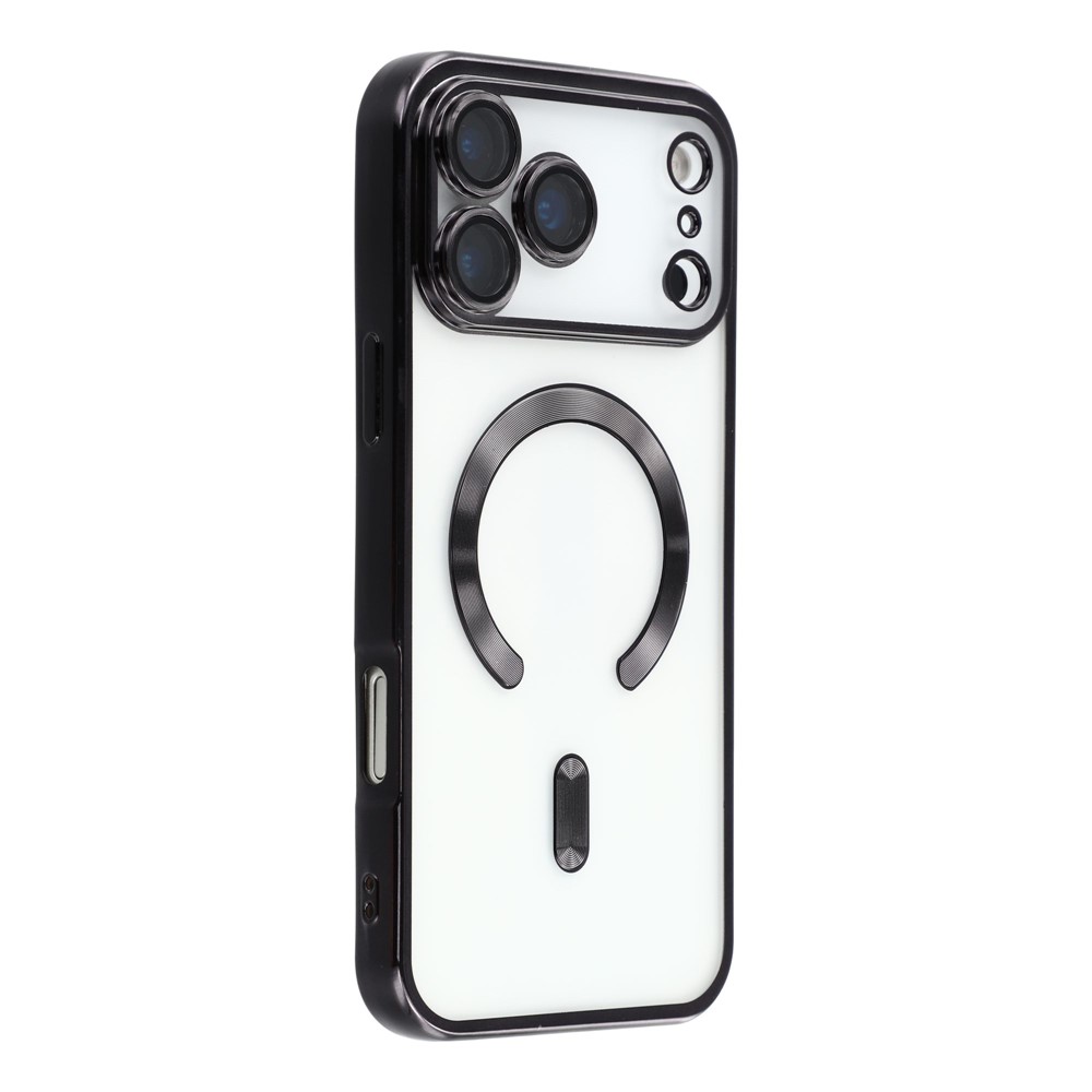  iPhone 17 Pro Max Skal MagSafe Electroplated TPU Svart - Teknikhallen.se