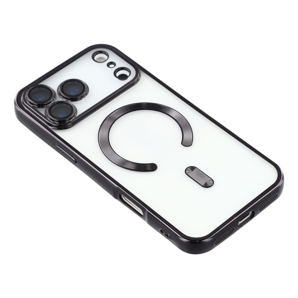  iPhone 17 Pro Max Skal MagSafe Electroplated TPU Svart - Teknikhallen.se