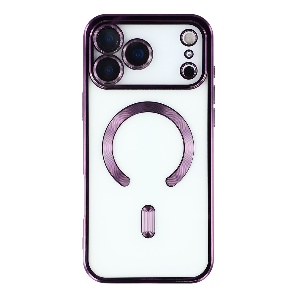  iPhone 17 Pro Skal MagSafe Electroplated TPU Lila - Teknikhallen.se