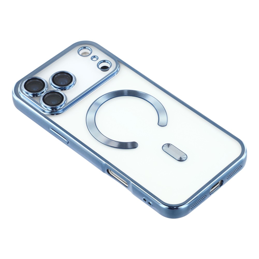  iPhone 17 Pro Skal MagSafe Electroplated TPU Blå - Teknikhallen.se