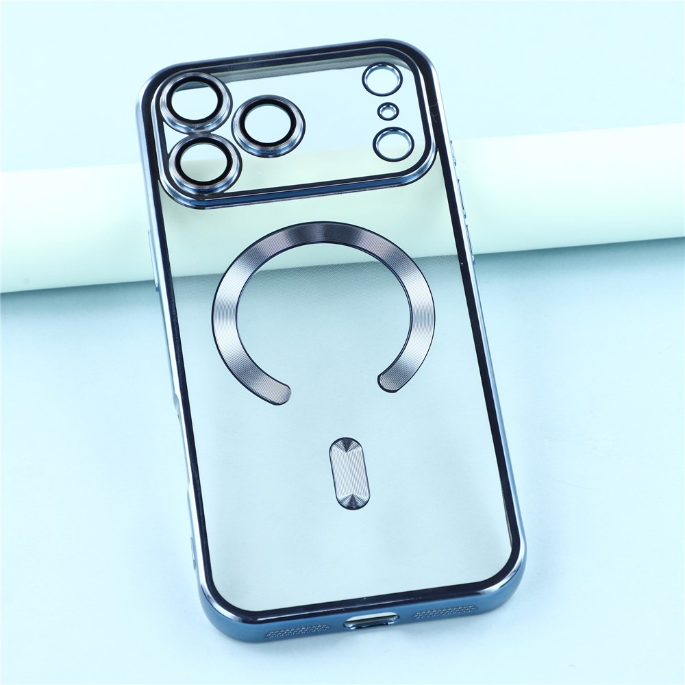  iPhone 17 Pro Skal MagSafe Electroplated TPU Blå - Teknikhallen.se