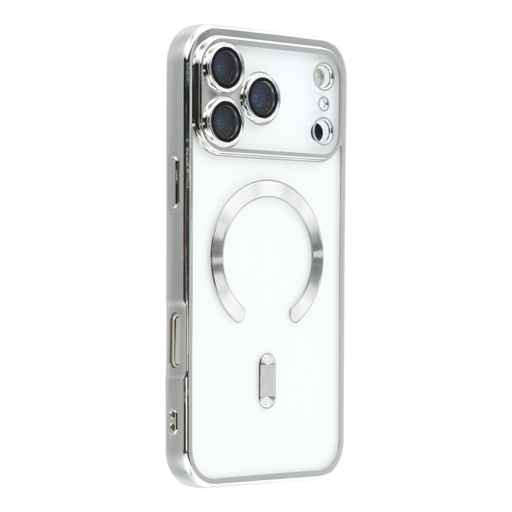  iPhone 17 Pro Skal MagSafe Electroplated TPU Silver - Teknikhallen.se
