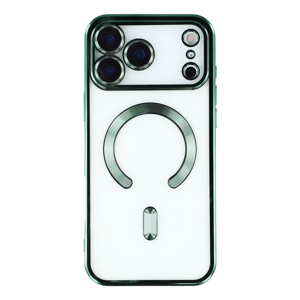  iPhone 17 Pro Skal MagSafe Electroplated TPU Grön - Teknikhallen.se