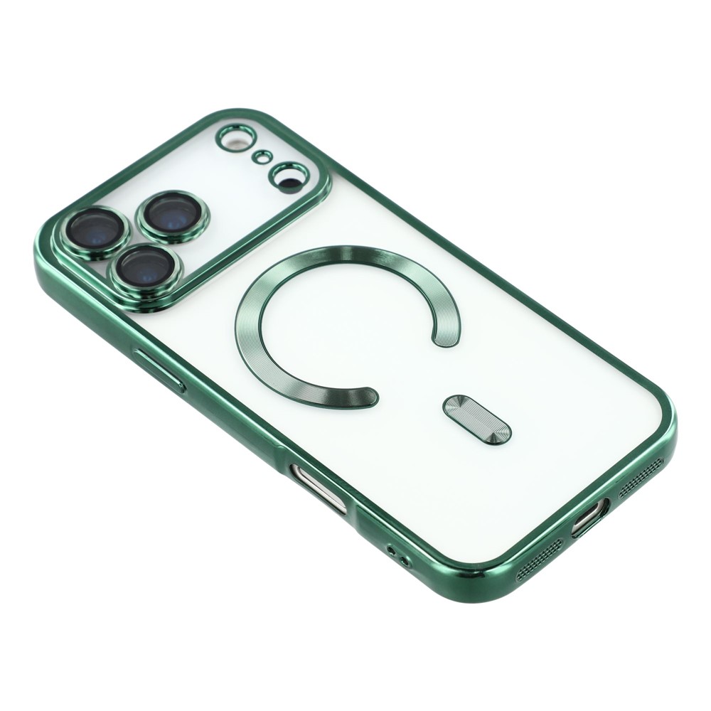  iPhone 17 Pro Skal MagSafe Electroplated TPU Grön - Teknikhallen.se
