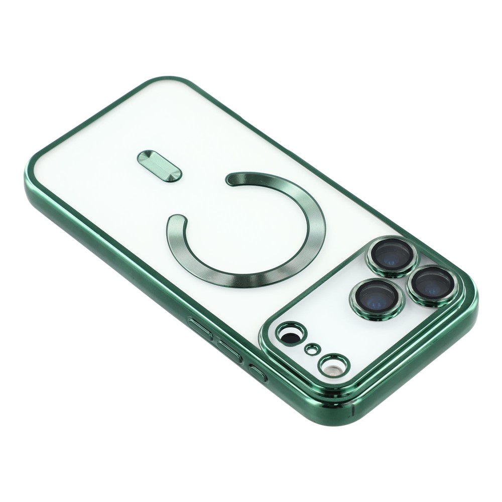  iPhone 17 Pro Skal MagSafe Electroplated TPU Grön - Teknikhallen.se