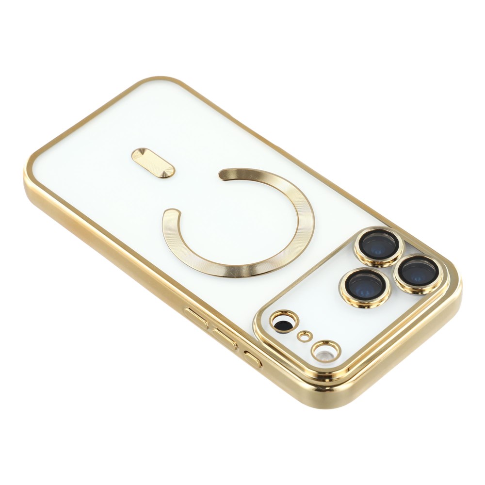  iPhone 17 Pro Skal MagSafe Electroplated TPU Guld - Teknikhallen.se