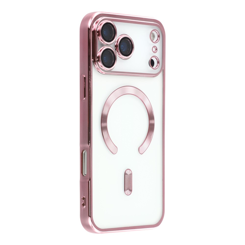  iPhone 17 Pro Skal MagSafe Electroplated TPU Rosa - Teknikhallen.se