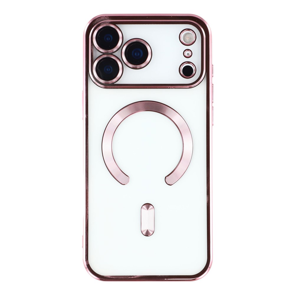  iPhone 17 Pro Skal MagSafe Electroplated TPU Rosa - Teknikhallen.se