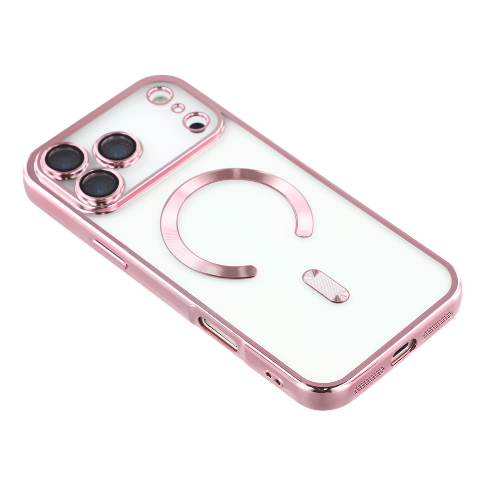  iPhone 17 Pro Skal MagSafe Electroplated TPU Rosa - Teknikhallen.se