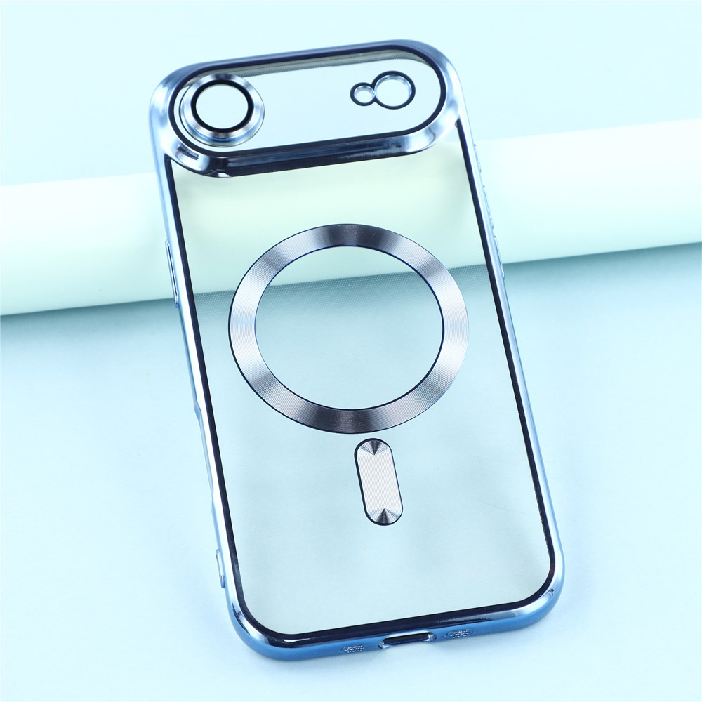  iPhone 17 Air Skal MagSafe Electroplated TPU Blå - Teknikhallen.se