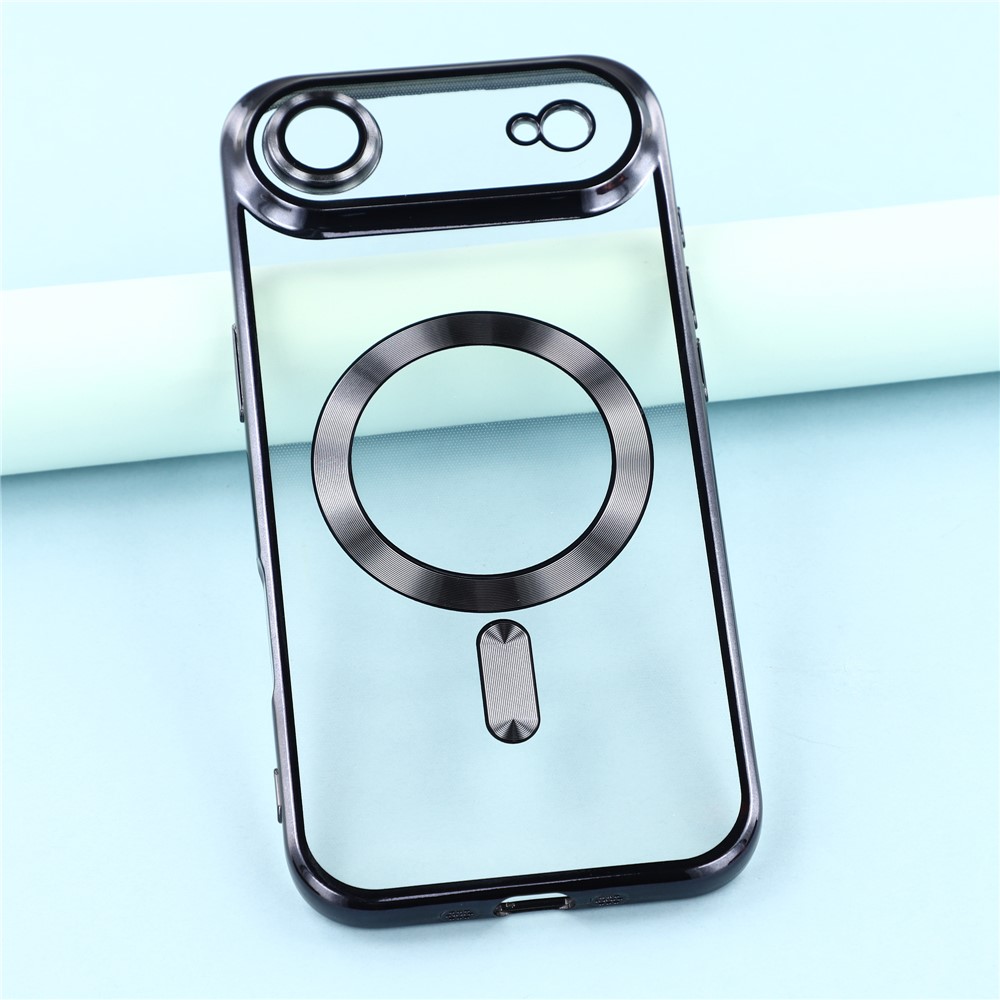 iPhone 17 Air Skal MagSafe Electroplated TPU Svart - Teknikhallen.se
