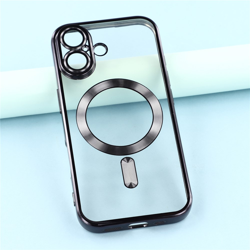  iPhone 17 Skal MagSafe Electroplated TPU Svart - Teknikhallen.se