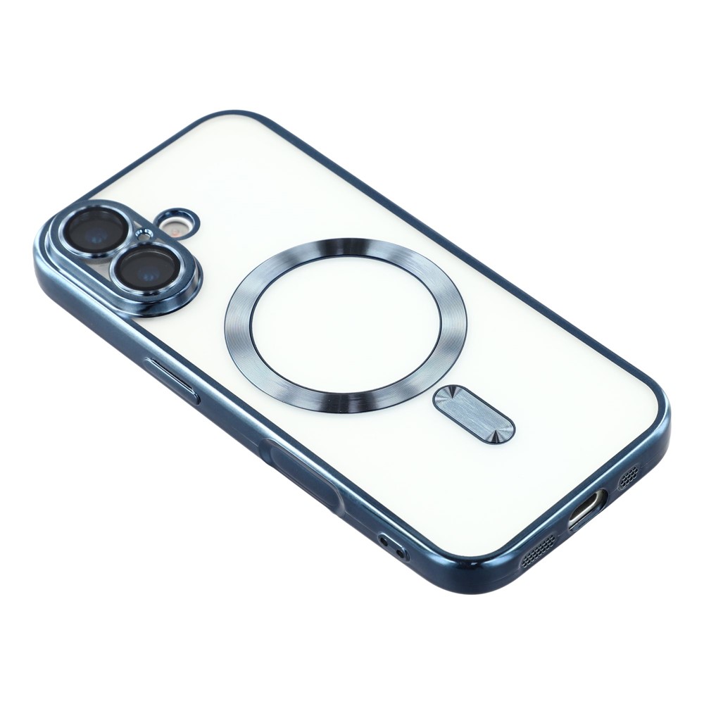  iPhone 17 Skal MagSafe Electroplated TPU Blå - Teknikhallen.se