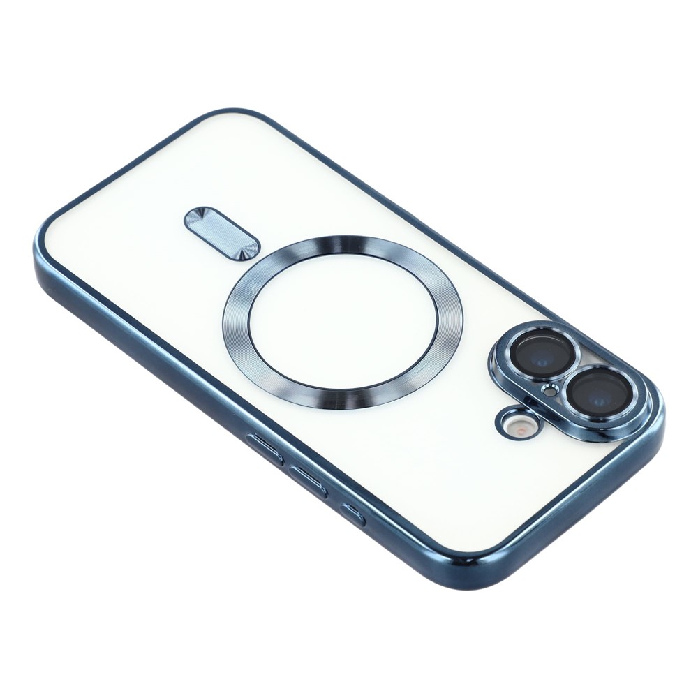  iPhone 17 Skal MagSafe Electroplated TPU Blå - Teknikhallen.se