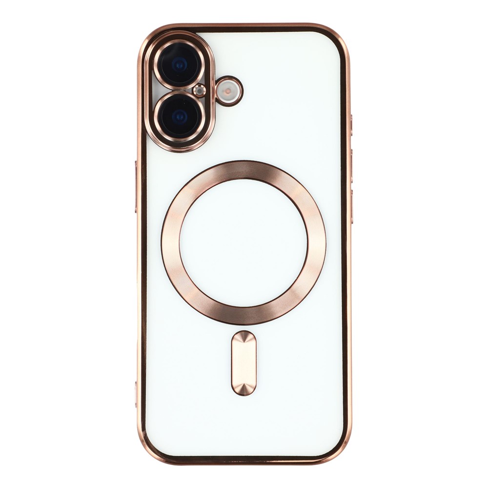  iPhone 17 Skal MagSafe Electroplated TPU Roséguld - Teknikhallen.se