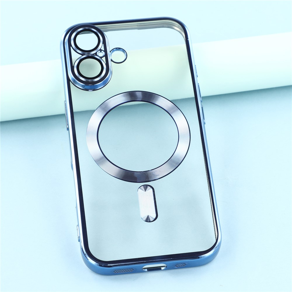  iPhone 17 Skal MagSafe Electroplated TPU Blå - Teknikhallen.se