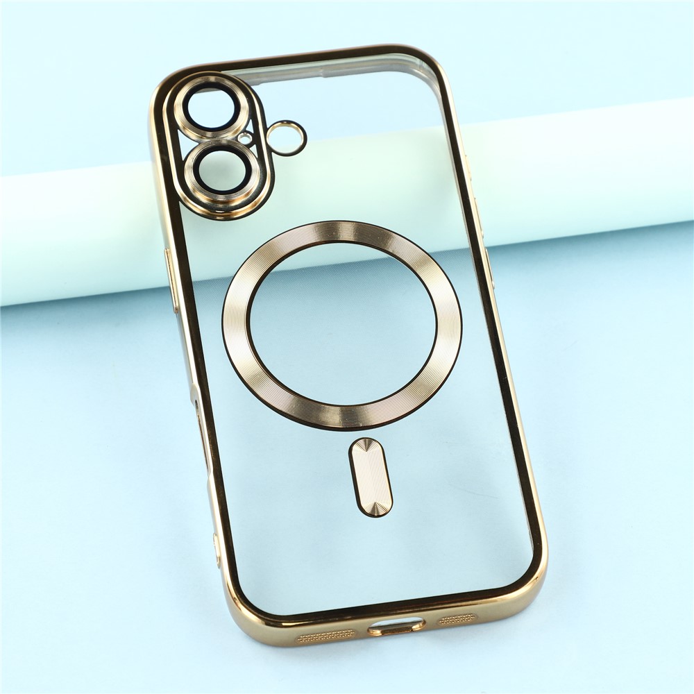  iPhone 17 Skal MagSafe Electroplated TPU Guld - Teknikhallen.se