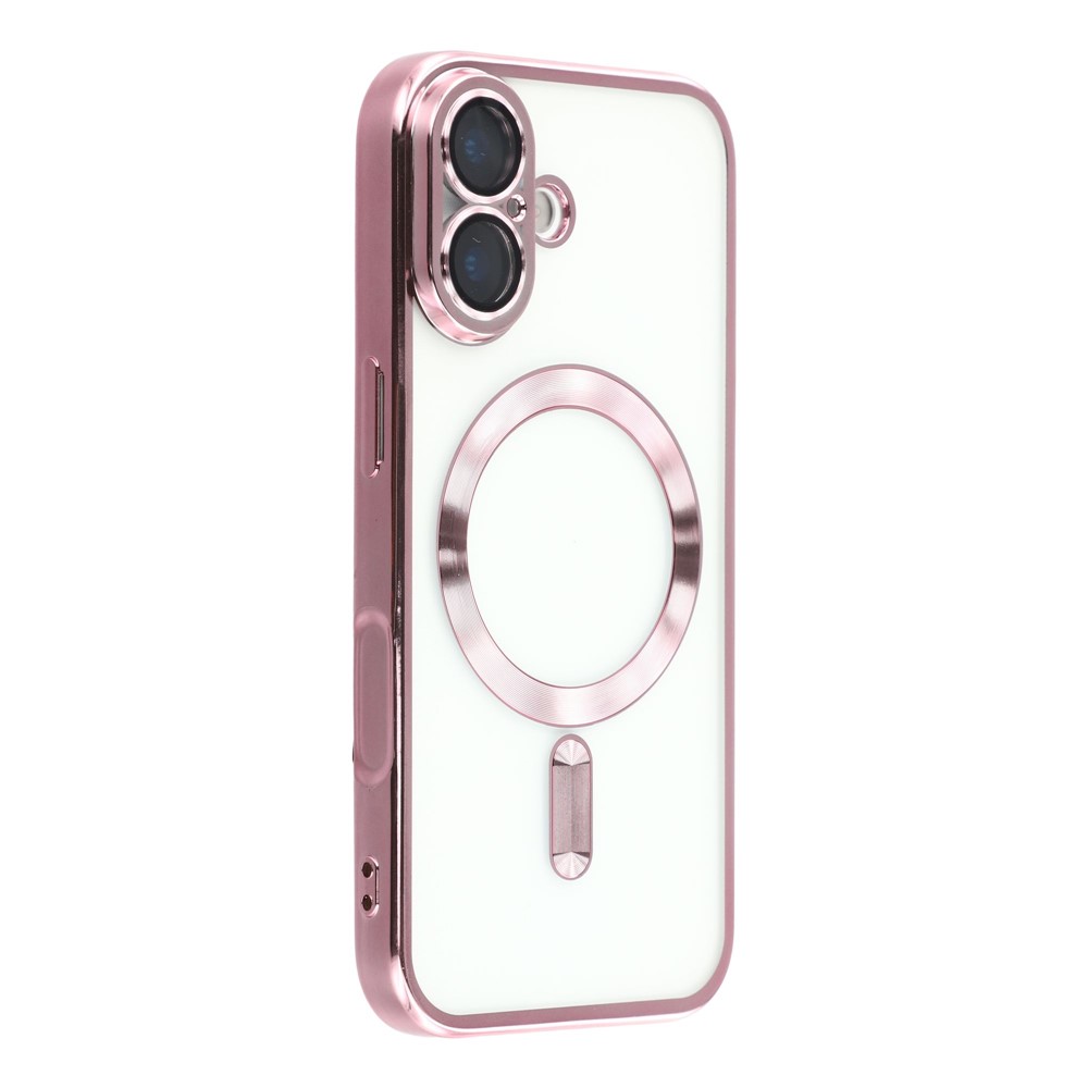  iPhone 17 Skal MagSafe Electroplated TPU Rosa - Teknikhallen.se