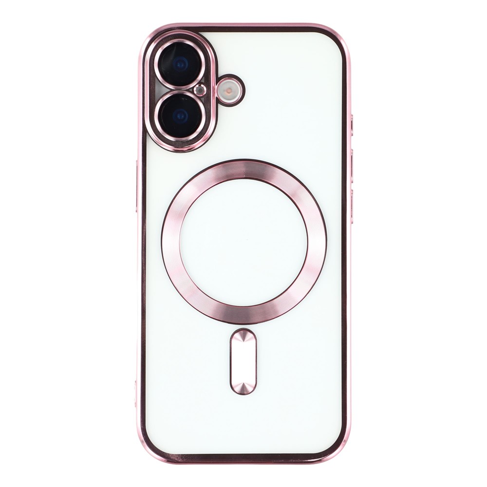  iPhone 17 Skal MagSafe Electroplated TPU Rosa - Teknikhallen.se