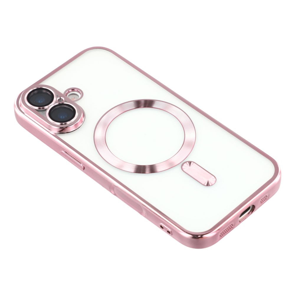  iPhone 17 Skal MagSafe Electroplated TPU Rosa - Teknikhallen.se