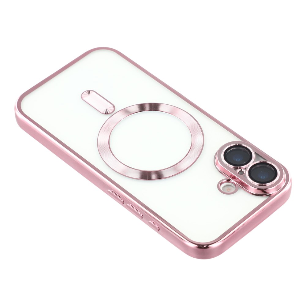  iPhone 17 Skal MagSafe Electroplated TPU Rosa - Teknikhallen.se
