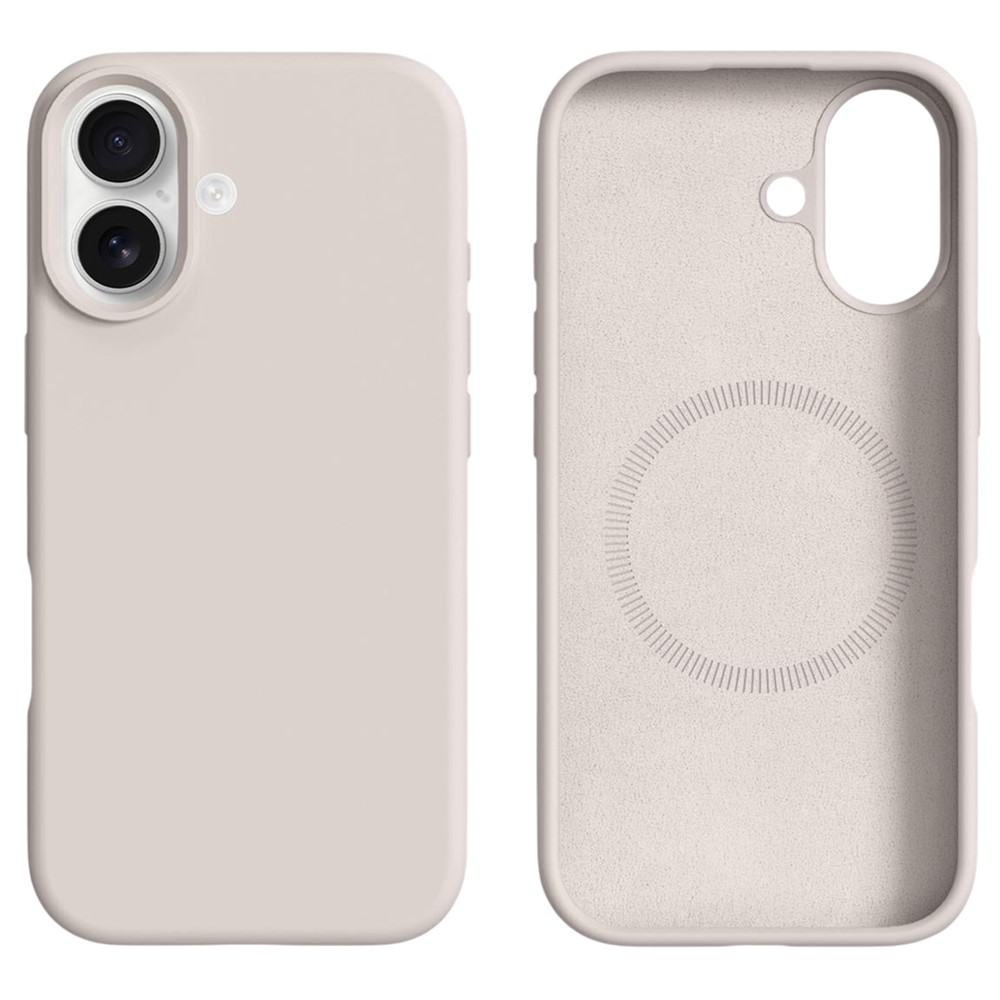  iPhone 17 Skal MagSafe Liquid Silikon Beige - Teknikhallen.se