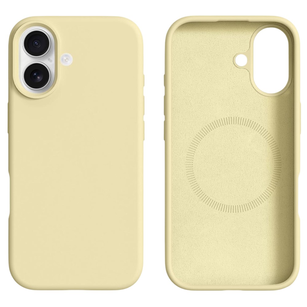  iPhone 17 Skal MagSafe Liquid Silikon Gul - Teknikhallen.se