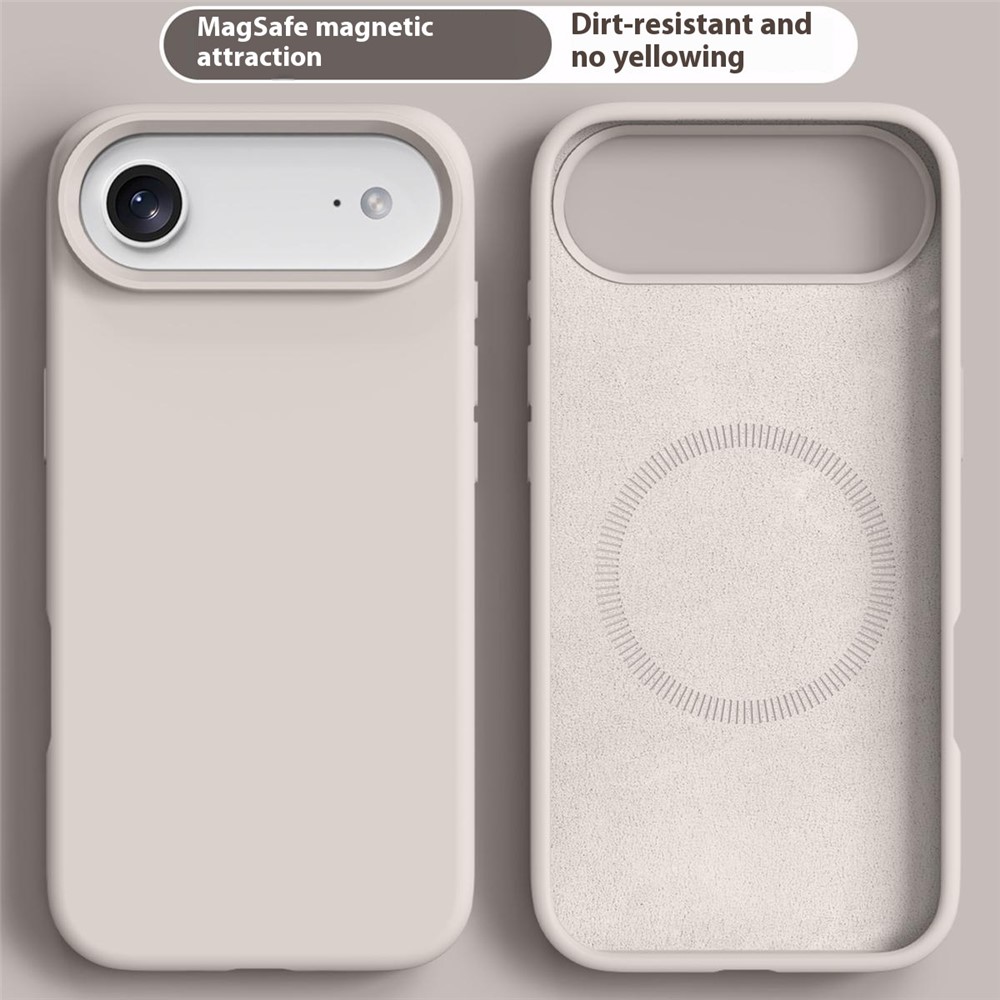 iPhone 17 Air Skal MagSafe Liquid Silikon Beige - Teknikhallen.se