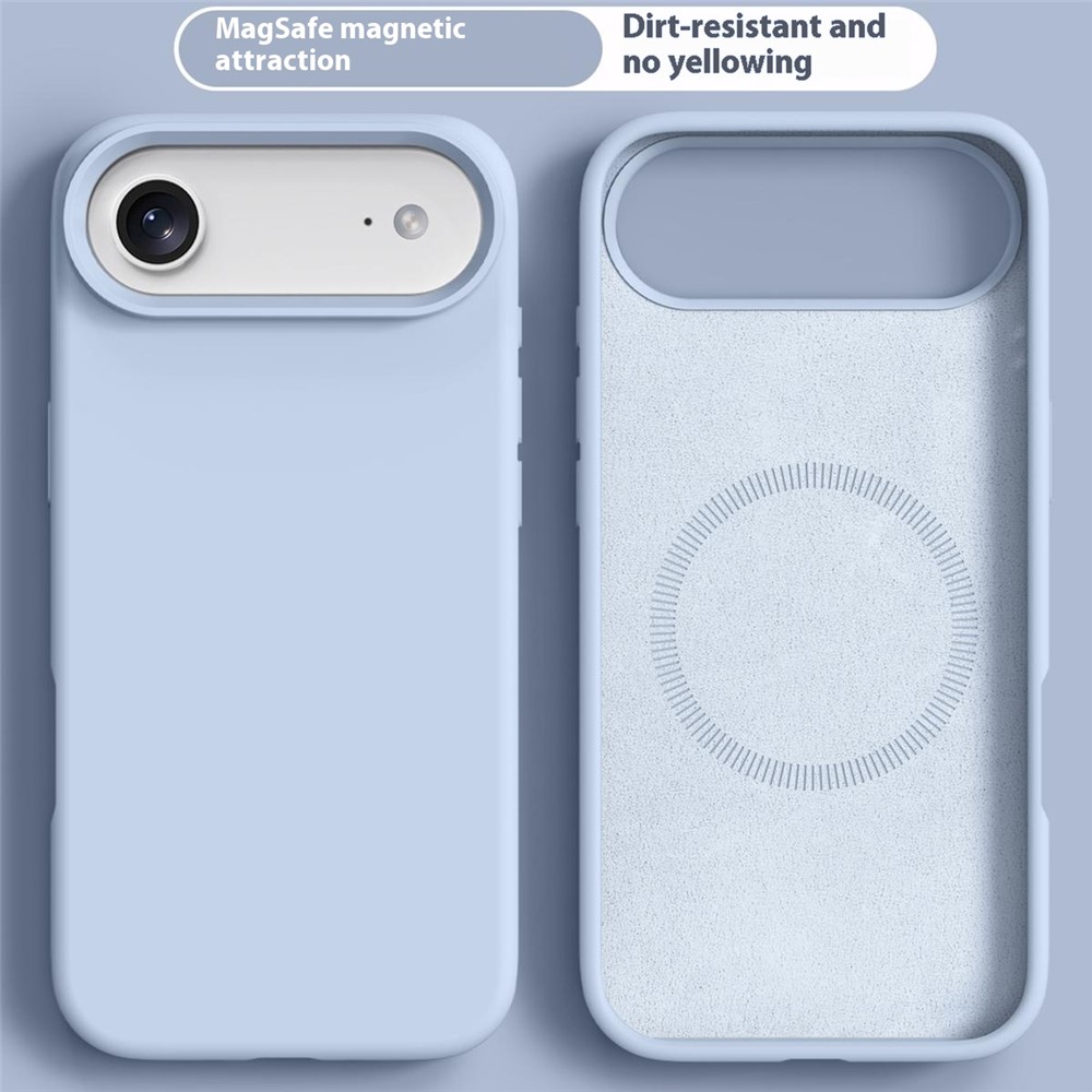  iPhone 17 Air Skal MagSafe Liquid Silikon Blå - Teknikhallen.se