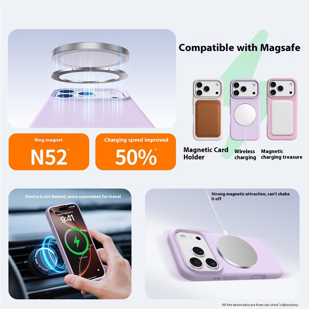  iPhone 17 Pro Skal MagSafe Liquid Silikon Beige - Teknikhallen.se