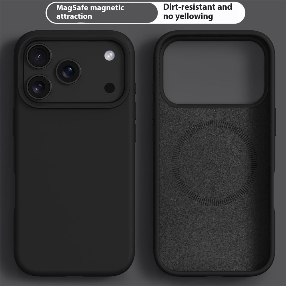 iPhone 17 Pro Skal MagSafe Liquid Silikon Svart - Teknikhallen.se