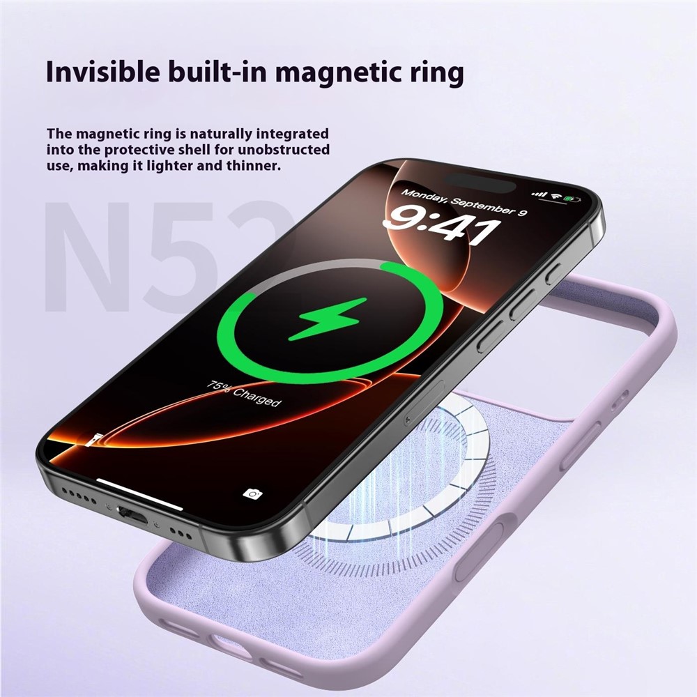  iPhone 17 Pro Skal MagSafe Liquid Silikon Svart - Teknikhallen.se