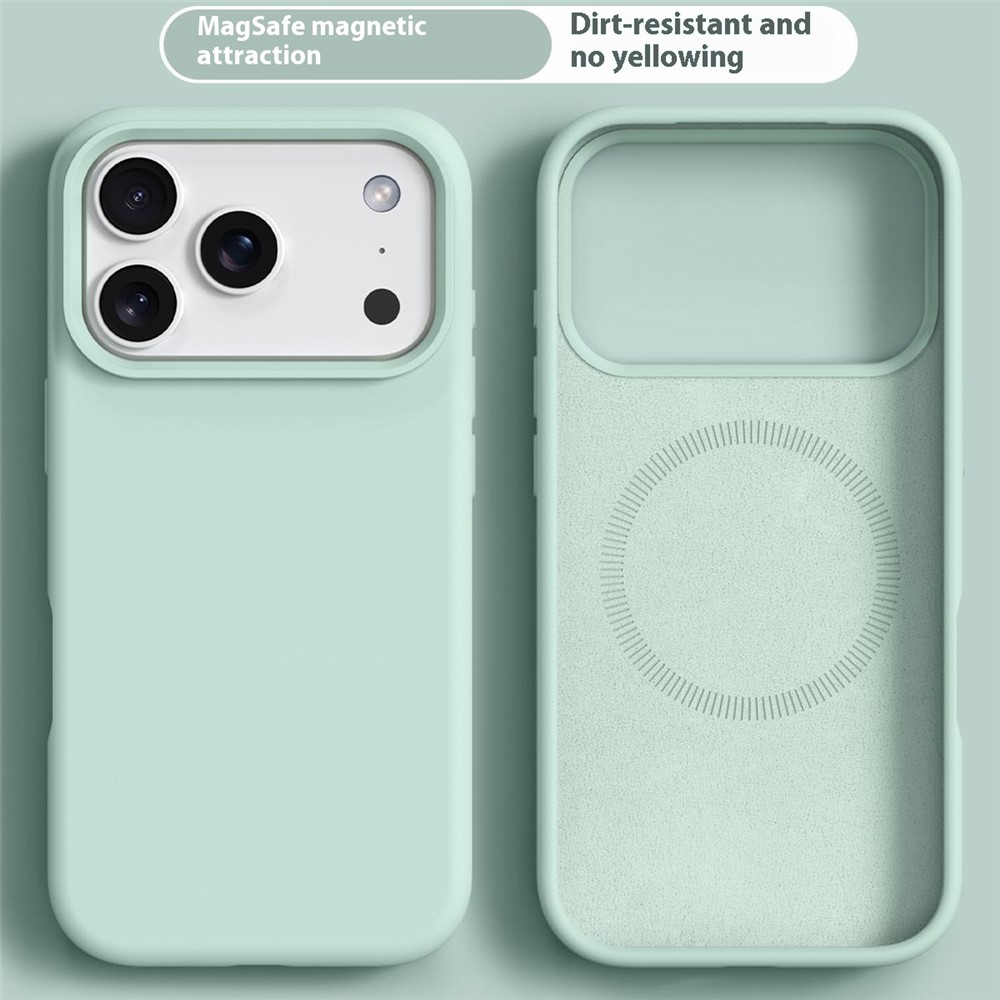 iPhone 17 Pro Skal MagSafe Liquid Silikon Grön - Teknikhallen.se