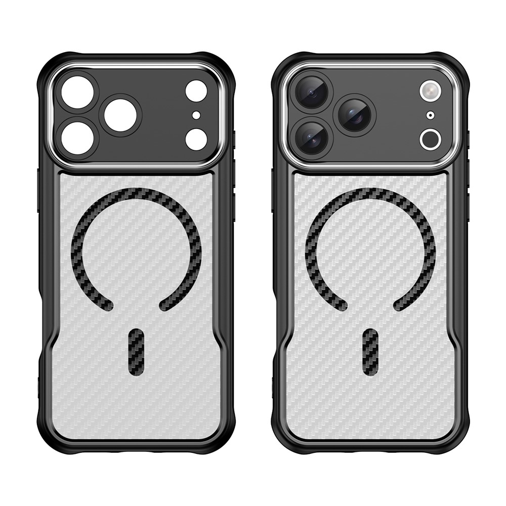  iPhone 17 Pro Max Skal MagSafe Kolfiber Textur Svart - Teknikhallen.se
