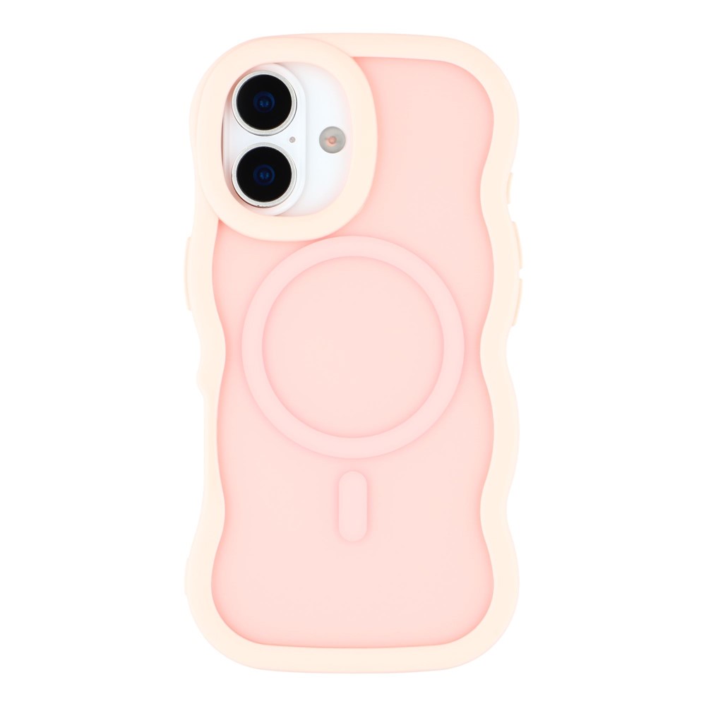  iPhone 17 Skal MagSafe Wavy Matt Ljus Rosa - Teknikhallen.se
