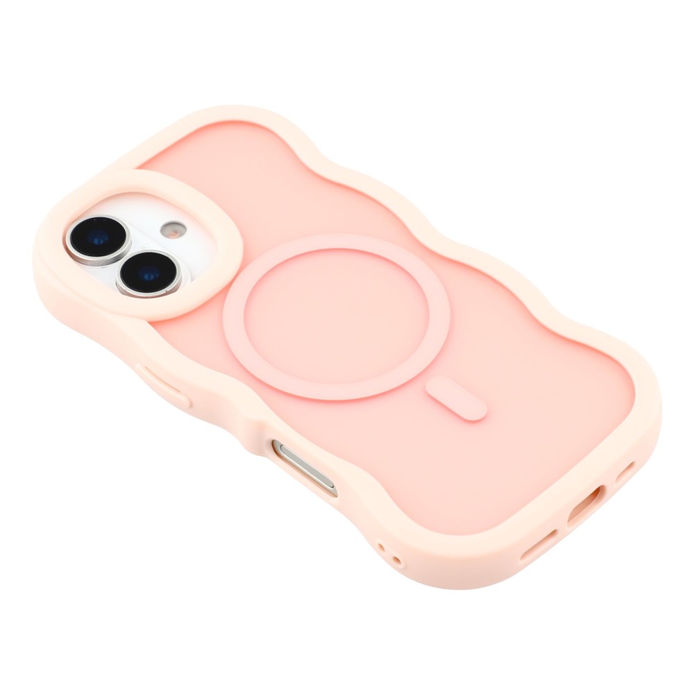  iPhone 17 Skal MagSafe Wavy Matt Ljus Rosa - Teknikhallen.se