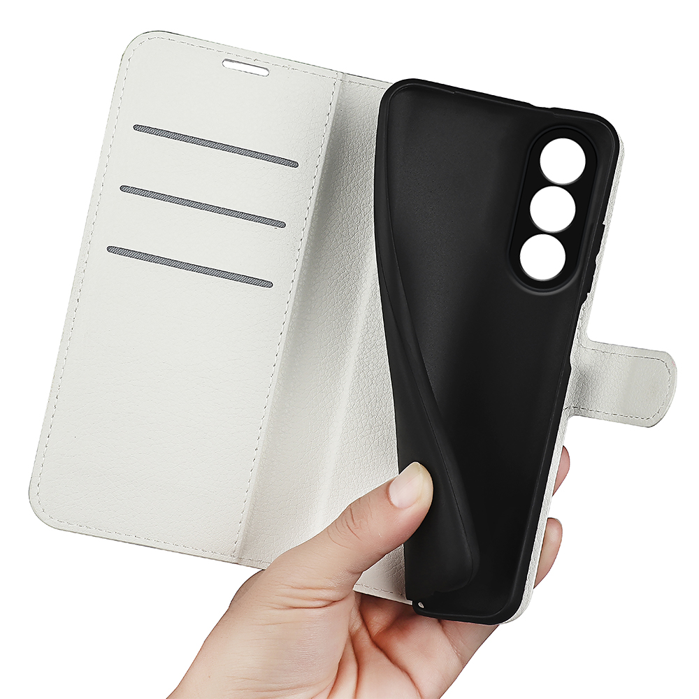  OnePlus Nord 5 5G Fodral Litchi Läder Vit - Teknikhallen.se