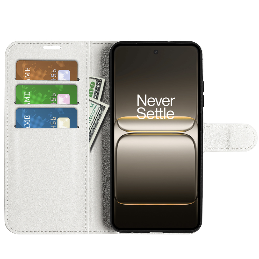  OnePlus Nord 5 5G Fodral Litchi Läder Vit - Teknikhallen.se