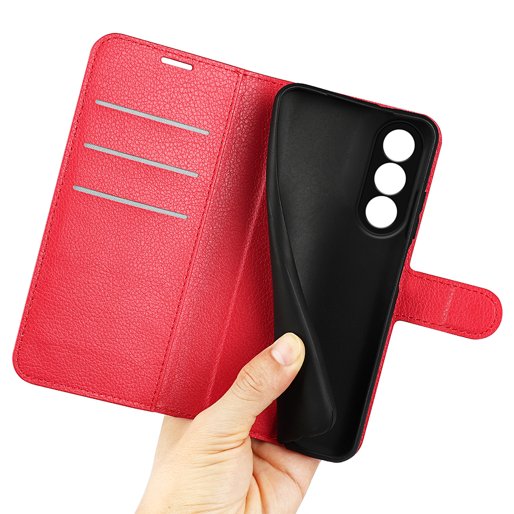  OnePlus Nord 5 5G Fodral Litchi Läder Röd - Teknikhallen.se