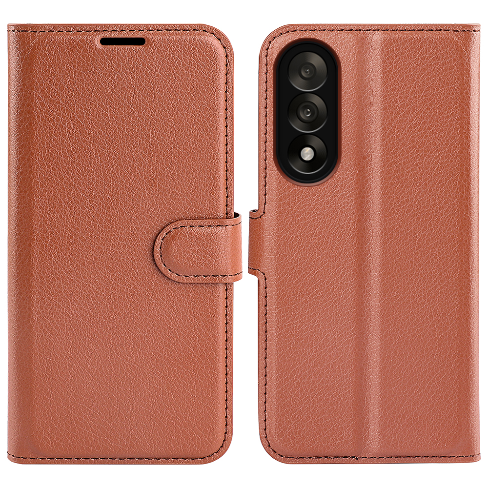  OnePlus Nord 5 5G Fodral Litchi Läder Brun - Teknikhallen.se