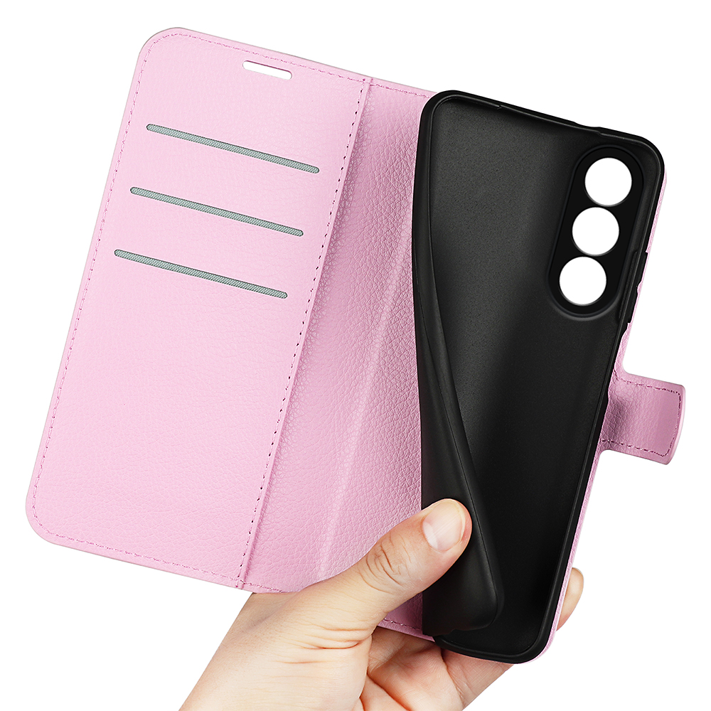  OnePlus Nord 5 5G Fodral Litchi Läder Ljus Rosa - Teknikhallen.se