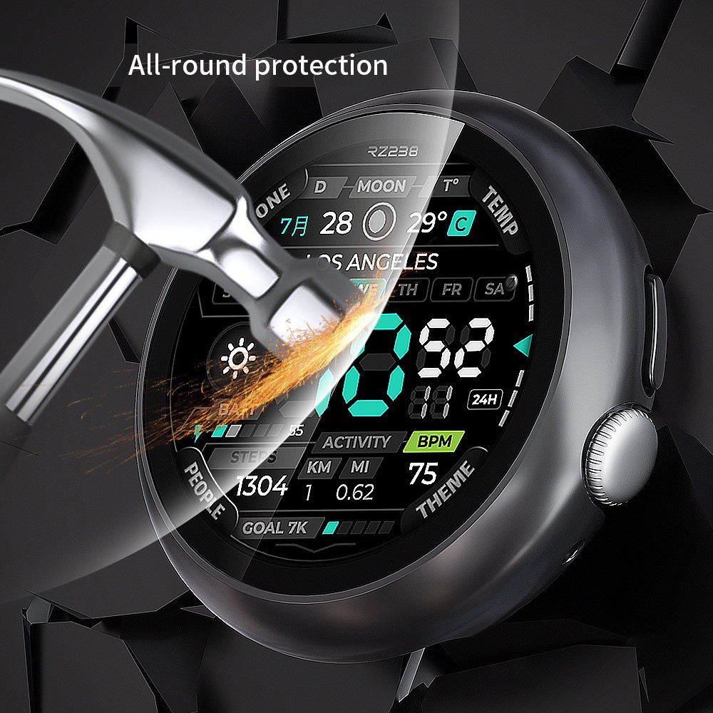  Google Pixel Watch 4 45 mm Skal Härdat Glas Svart - Teknikhallen.se