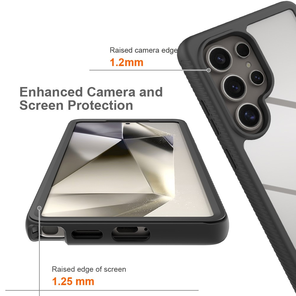  Samsung Galaxy S25 Ultra Skal 360 Hybrid Defense Svart - Teknikhallen.se