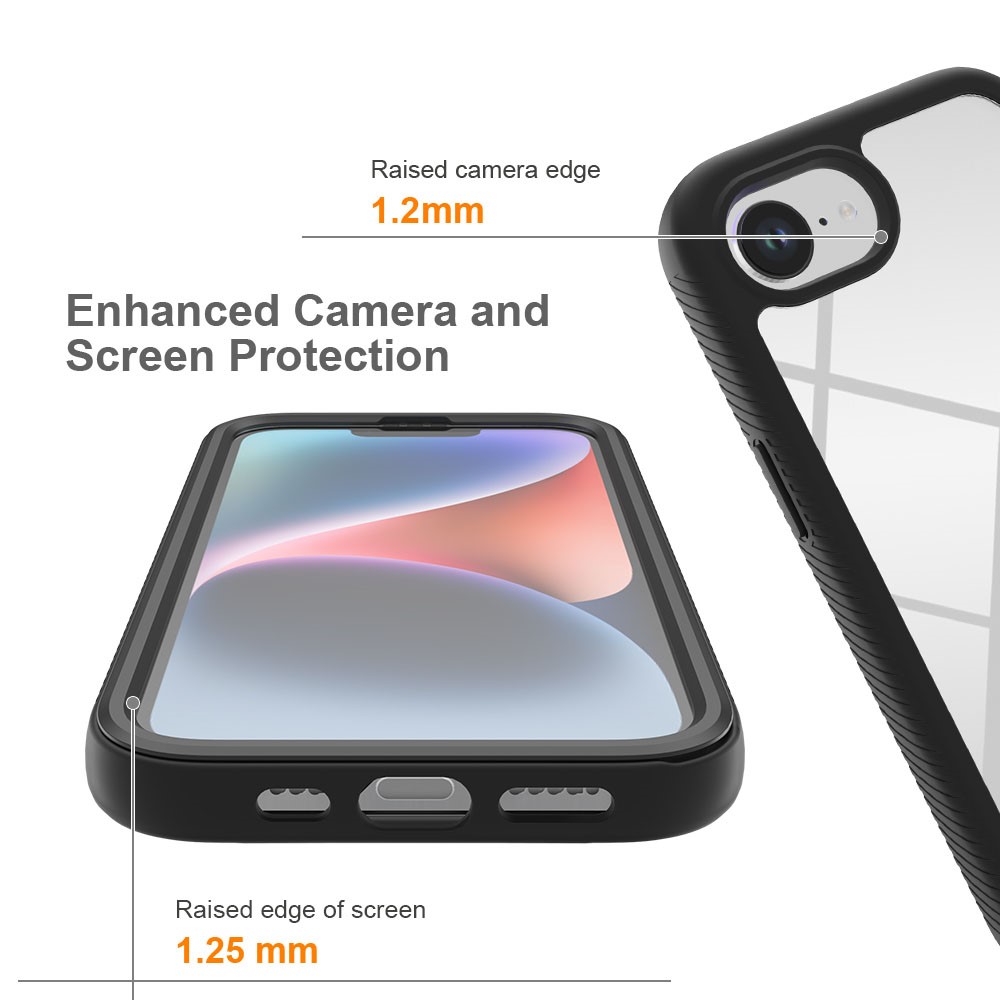  iPhone 16e Skal 360 Hybrid Defense Svart - Teknikhallen.se