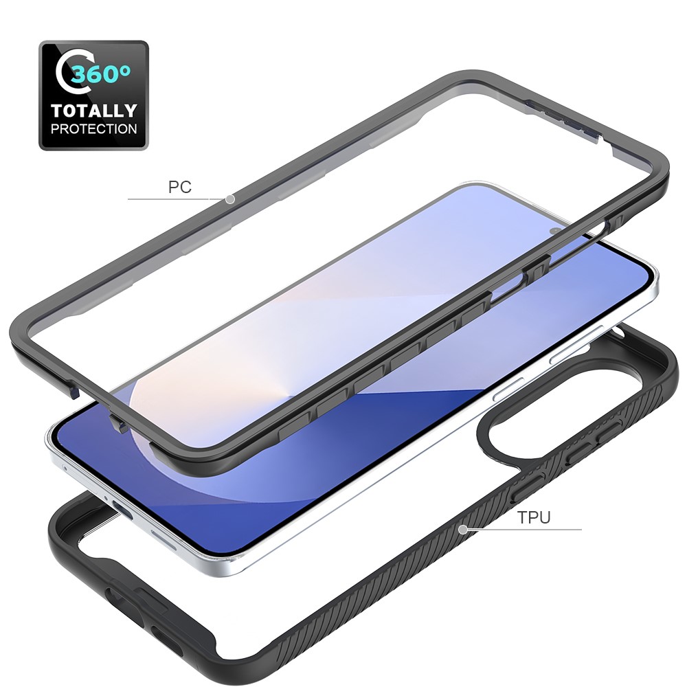  Samsung Galaxy S25 Edge Skal 360 Hybrid Defense Svart - Teknikhallen.se